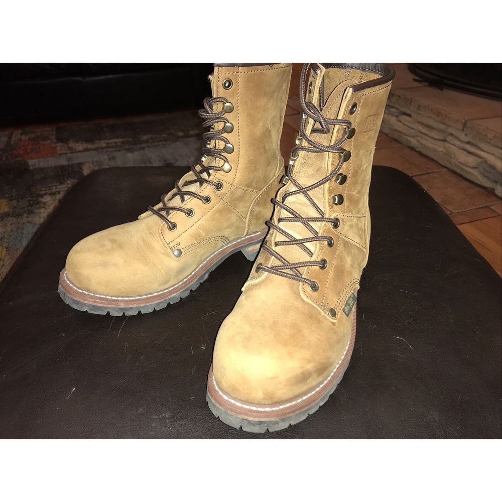 AdTec Brown Crazy Horse Logger Boot Mens Size 8.5 Brown Leather